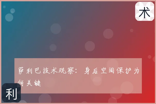 萨利巴技术观察:身后空间保护为何关键